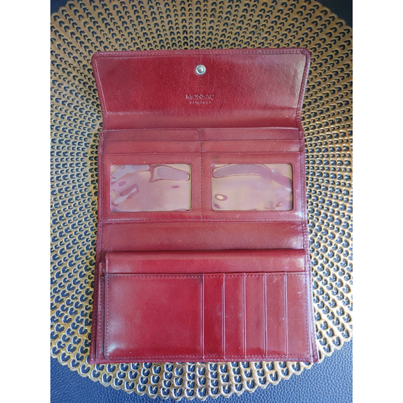 Monsac Original Leather Trifold Wallet w. Removable Card Sleeve - Picture 3 of 6